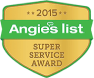 Angie's List Super Service Award badge for GSR Cleaning Services, highlighting their commitment to quality and customer satisfaction in professional cleaning.
